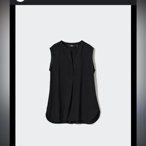 Uniqlo bought in Japan: Skipper Rayon Sleeveless Blouse - Black